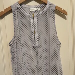 Bisou Bisou size small White with Black Polkadots